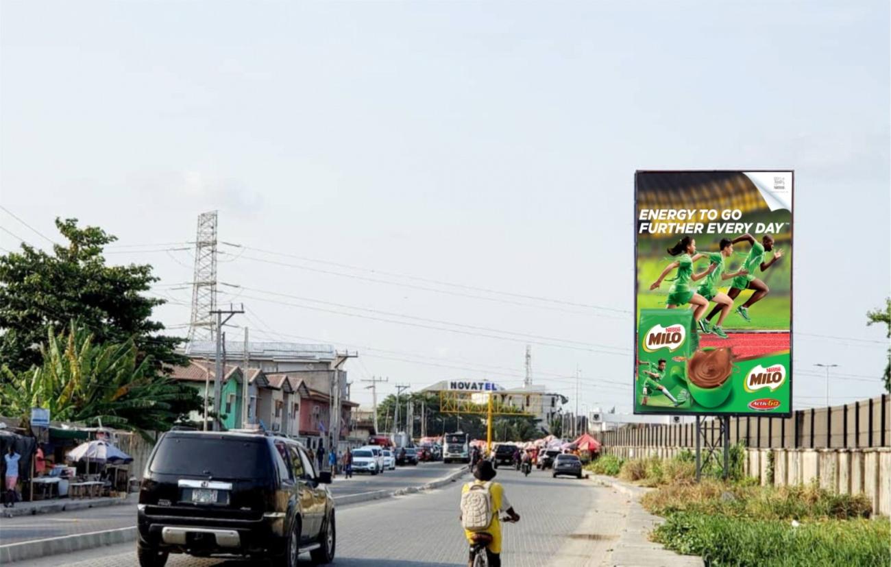 DOUBLE-SIDED STAND-ALONE BILLBOARD AT IGBO EFON, LEKKI